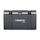 Steamy Pro 120 (120 Liter) Kühlbox Grau + 1x Kühlelement XXL mit großem Rabatt