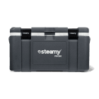 Steamy Pro 50 (50 Liter) Kühlbox Grau + 2x Kühlelement Large mit großem Rabatt