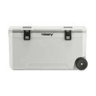 Steamy Cool 120 Roller (120 Liter) Kühlbox mit Rollen Weiß + 1x Kühlelement XXL mit großem Rabatt