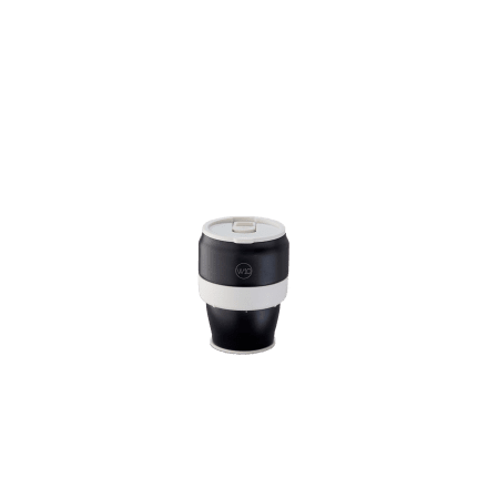 W10 Hazlewood faltbarer Edelstahl Thermobecher (340 ml) Schwarz