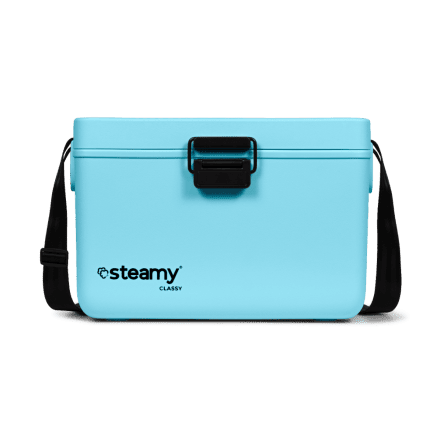 Steamy Classy (12 Liter) Kühlbox Sky Blue + 2x Kühlelement Klein mit großem Rabatt