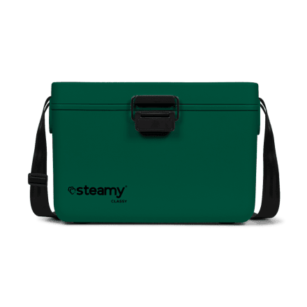 Steamy Classy (12 Liter) Kühlbox Pine Green + 2x Kühlelement Klein mit großem Rabatt