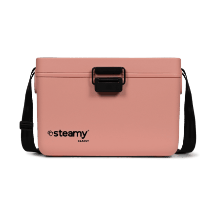 Steamy Classy (12 Liter) Kühlbox Salmon Pink + 2x Kühlelement Klein mit großem Rabatt