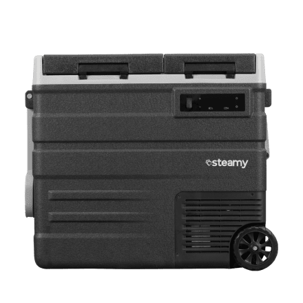 Steamy-E Dual Zone Roller Elektrische Kompressor-Kühlbox mit Rollen (57 Liter)