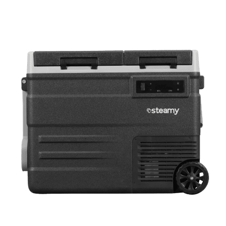 Steamy-E Dual Zone Roller Elektrische Kompressor-Kühlbox mit Rollen (49 Liter)