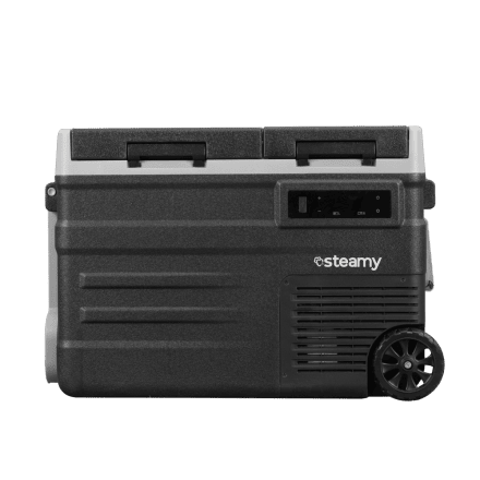Steamy-E Dual Zone Roller Elektrische Kompressor-Kühlbox mit Rollen (41 Liter)