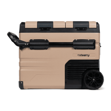 Steamy-E Dual Zone Roller Elektrische Kompressor-Kühlbox mit Rollen (45 Liter)