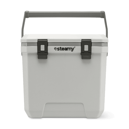 Steamy Marine 36 (36 Liter) Kühlbox Weiß + 2x Kühlelement Large mit großem Rabatt